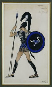 Jelmezterv Hippolitus számára a "Phaedre"-ből alkotó: Leon Bakst