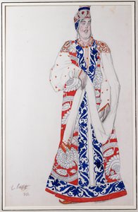 A "Moskwa" jelmezterve, 1922 alkotó: Leon Bakst