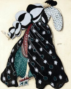 R. Strauss "La Legende de Joseph" című balett jelmezterve - Bakst, Leon (1866-1924) - 1914 - Akvarell, gouache papíron - 33x28 - Magángyűjtemény alkotó: Leon Bakst