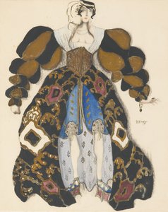 Jelmezterv R. Strauss József legendája című balettjéhez alkotó: Leon Bakst