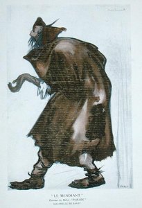 A koldus jelmezterve Erik Satie (1866-1925) "Parádé"-jához a "Ballets Russes" műsorából. alkotó: Leon Bakst