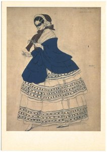 R. Schumann Karnevál című balettjének jelmezterve, 1910 alkotó: Leon Bakst