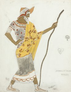 Jelmezterv M. Ravel Daphnis et Chloé című balettjéhez, 1912 alkotó: Leon Bakst