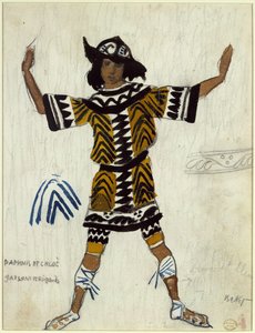 Jelmezterv M. Ravel Daphnis et Chloé című balettjéhez, 1912 alkotó: Leon Bakst