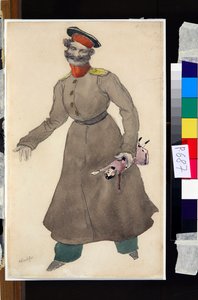 Jelmezterv J. Bayer A tündérbaba című baletthez alkotó: Leon Bakst