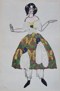Jelmezterv G. Rossini A varázsjátékbolt című baletthez, 1919 alkotó: Leon Bakst