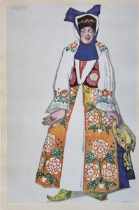 Jelmezterv N. Rimszkij-Korszakov Sadko című operájához, 1917 alkotó: Leon Bakst