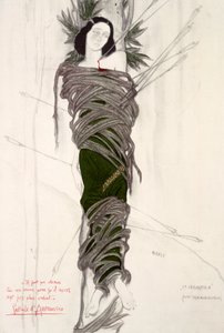 Ida Rubinstein balett-táncos jelmezterve, 1911 alkotó: Leon Bakst