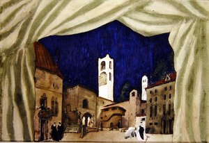 Tervezés a The Marchioness Hunting számára alkotó: Leon Bakst