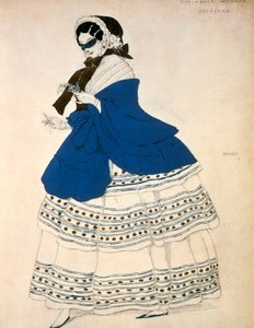 Estrella, a Robert Schumann által komponált Karnevál című balett jelmezének terve, 1919