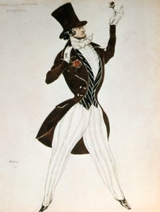 Florestan, a Robert Schumann által komponált Karnevál című balett jelmezének terve, 1919 alkotó: Leon Bakst