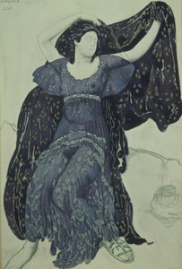 Nymph Echo. Jelmezterv N. Tcherepnin Narcisse című balettjéhez, 1911 alkotó: Leon Bakst