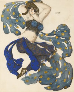 Odaliszk. N. Rimszkij-Korszakov Seherezade című balettjének jelmezterve alkotó: Leon Bakst
