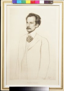 A költő Andrei Bely (Andre Biely) portréja (1880-1934), készítette: Bakst, Leon (1866-1924). Litográfia alkotó: Leon Bakst