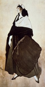 Rubinstein Ida balett-táncos és mecénás portréja, 1921 alkotó: Leon Bakst