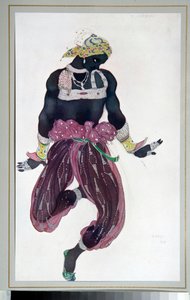 Orosz balett: rajz a Michel Fokine által rendezett "Seherazade" című baletthez alkotó: Leon Bakst