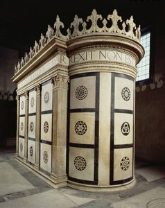 A Szent Sír kis temploma a Cappella Rucellaiban, 1467 (márvány)