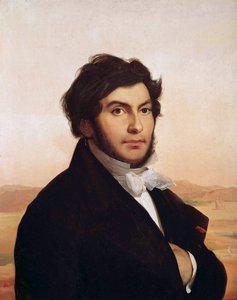 Jean-Francois (Jean Francois) Champollion (1790-1832) francia egyiptológus, hieroglifák megfejtő portréja. Leon Cogniet (1794-1880) festménye. Louvre múzeum. alkotó: Léon Cogniet