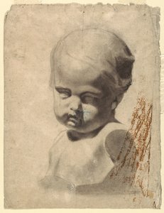 Rajz, Gyermek mellszobor tanulmánya (gipszmintáról), 1881-92