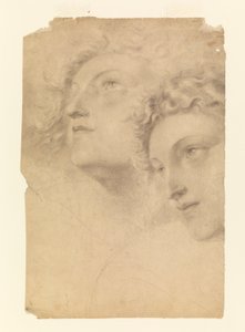 Rajz, Két női fej, 1886-92