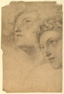 Rajz, Két női fej, 1886-92
