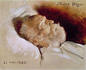 Victor Hugo (1802-85) portréja halálos ágyán, 1885. május 22.