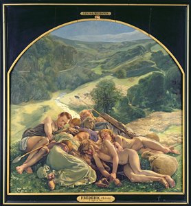 Éjszaka, az „Aranykor” Triptichon központi része, 1900 (a triptichont lásd: 309507)