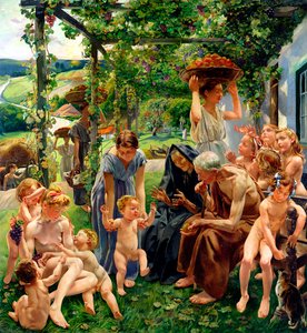 Az Este, jobb oldali panel az „Aranykor” triptichonról, 1901 (a triptichont lásd: 309507)