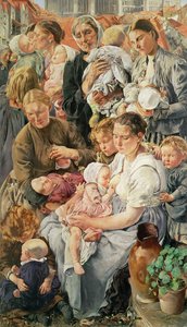 A nők, jobb oldali kép A munkás kora, 1895