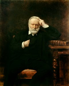 Victor Hugo francia író portréja (1802-1885) Leon Joseph Bonnat (1833-1922) festménye 1879 V. 1,38x1,1 m