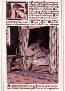 Illusztráció Honore de Balzac „La Mye du Roy” című regényéről, Leon Lebegue (1863-1944)