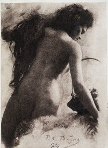 Vázlat (női hát) Le Bègue-tól a „Les Processes d’art en photographie”-ban, Demachy és Puyo párizsi fotóklubjában, Párizs, 1906.
