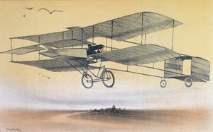 A Farman testvérek repülése 1914 előtt (színes litó)