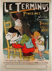 A „Le Terminus pince-nez”-t hirdető plakát alkotó: Leon Sandis
