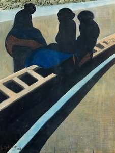 Halászfeleségek a rakparton alkotó: Leon Spilliaert