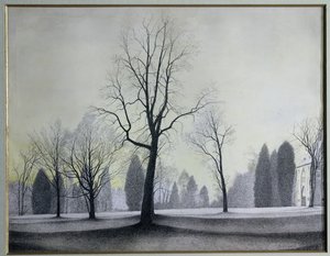 A park, a fák alkotó: Leon Spilliaert