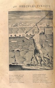 Hercules feldühödött, a „Les Images ou Tableaux de Platte Peinture des Deux Philostrates Sophistes Grecs” című művéből, Blaise de Vigenere (1523-96) Párizs, 1615