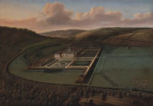 Hampton Court délkeleti kilátása, Herefordshire