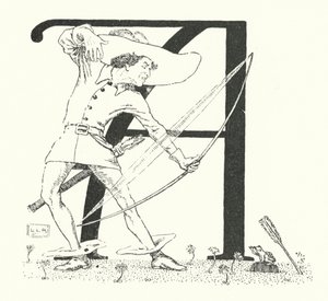 A íjász volt, és egy békára lőtt (metszet) alkotó: Leonard Leslie Brooke