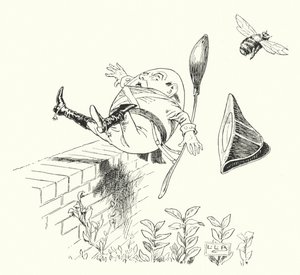 Humpty Dumpty a falon ült (metszet)