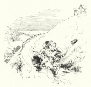 Jack és Jill felment a dombra (metszet) alkotó: Leonard Leslie Brooke
