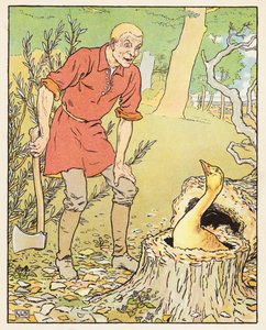 Az aranylúd (színes litográfia) alkotó: Leonard Leslie Brooke