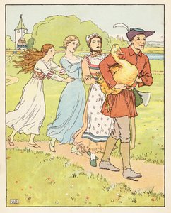 Az aranylúd (színes litográfia) alkotó: Leonard Leslie Brooke