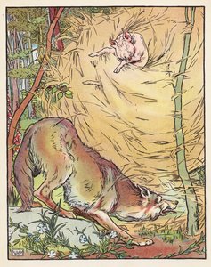 A három kismalac (színes litográfia)