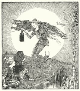 Az ember a Holdon lezuhant (metszet) alkotó: Leonard Leslie Brooke