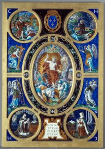 A Szent Kápolna oltárképe: a feltámadás. Leonard Limosin (1505-1577) által festett zománc