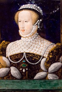 Habsburg Eleonóra, Limoges,1560 (Zománc rézre) alkotó: Leonard Limosin
