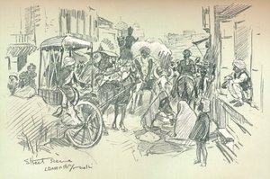 Utcai jelenet Delhiben, 1903