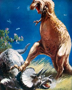 Dinoszauruszok (színes litográfia)