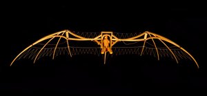 Leonardo da Vinci vitorlázórepülőjének modellje (Leonardo da Vinci) – Leonardo da Vinci Tudományos és Technikai Múzeuma, Milánó